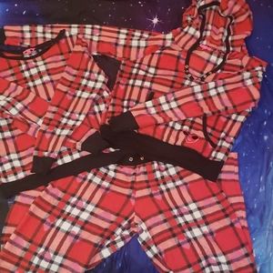 Betsey Johnson, Small, Red Plaid/Black Trim